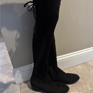 AE Black Suede Knee High Boots